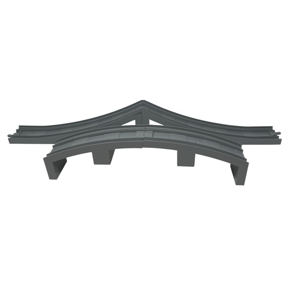 LEGO Duplo Train Track 4 Middle & End Bridge Pieces Dark Bluish Gray 35136 35138 - Picture 1 of 10